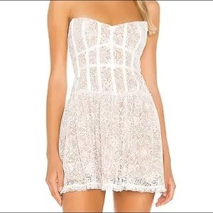 For love& lemons ivory bustier dress